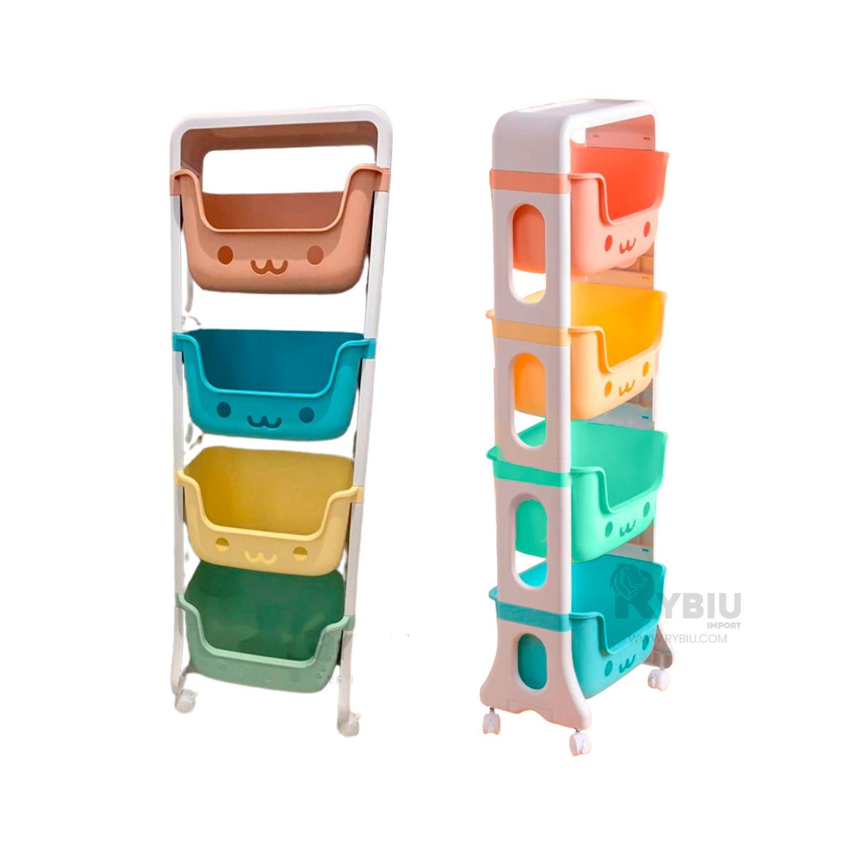 RYBIU IMPORT - Juguetero Funcional con Techito Multicolor Y+Papel de Regalo