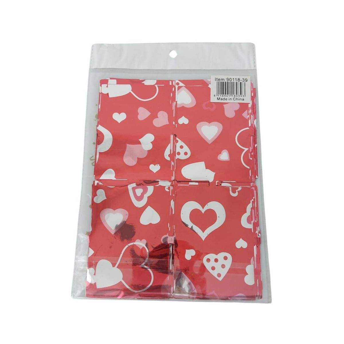GENERICO - Cortina de papel Aluminio Amor Love 1m x 2m