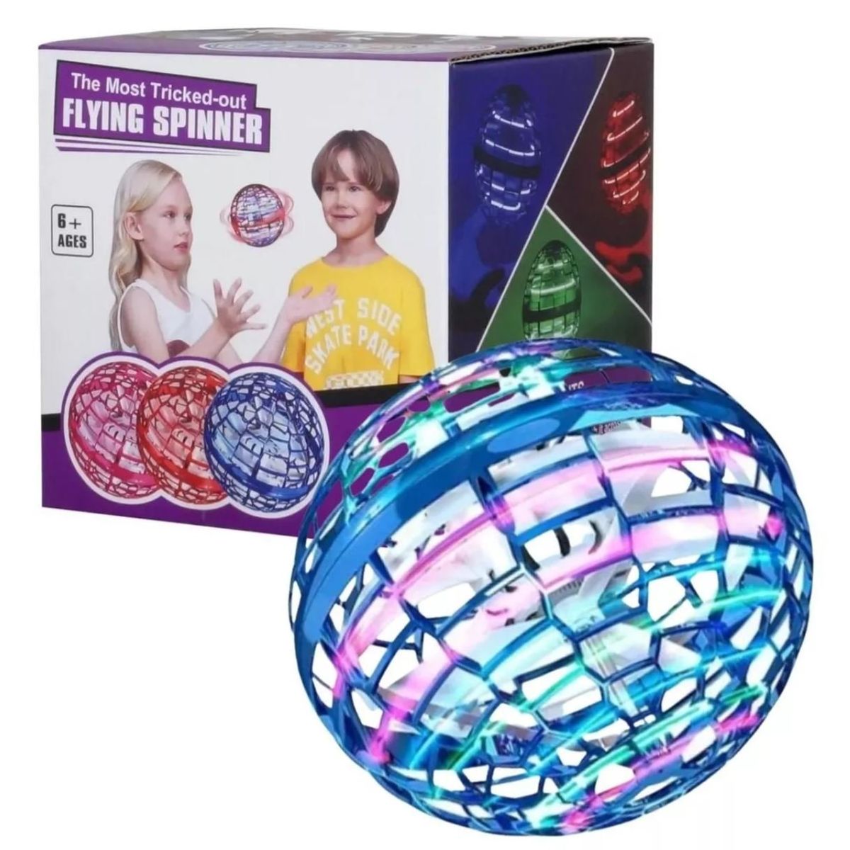 GENERICO - Pelota giratoria voladora con luz LED