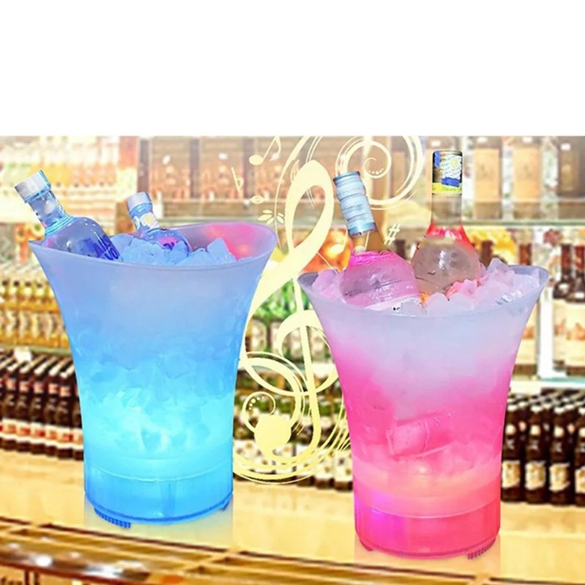 GENERICO - Hielera Smart LED con Parlante Bluetooth y Efectos RGB