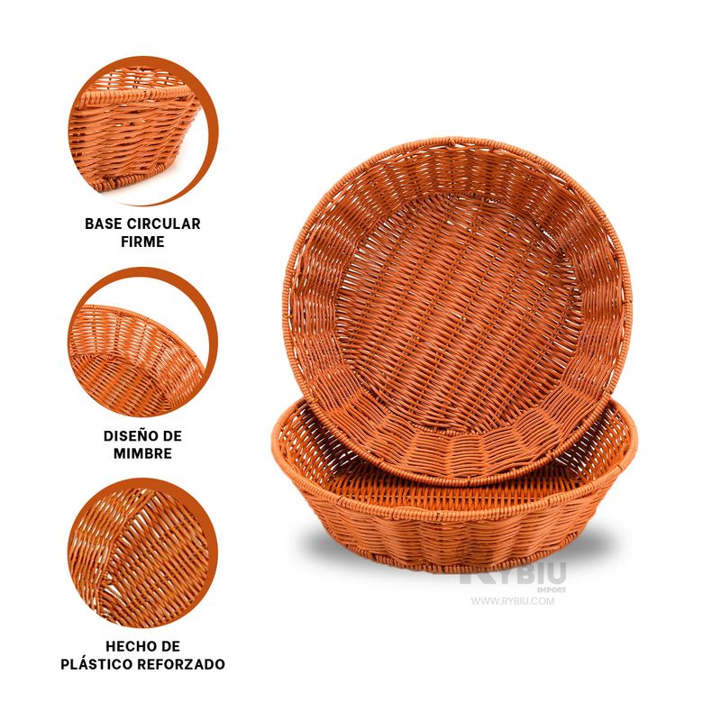 RYBIU IMPORT - Canasta Estilizada y Eficiente con Tejido Y+Gift Stickers