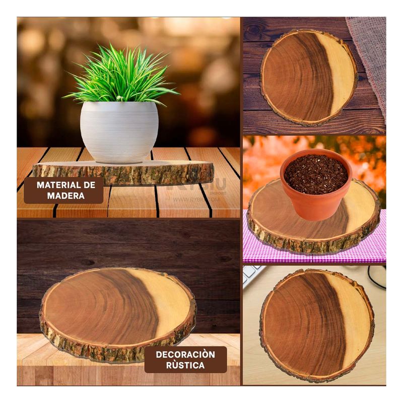 RYBIU IMPORT - Fuente Artesanal y Decorativa de Madera Y+Regalo Stickers