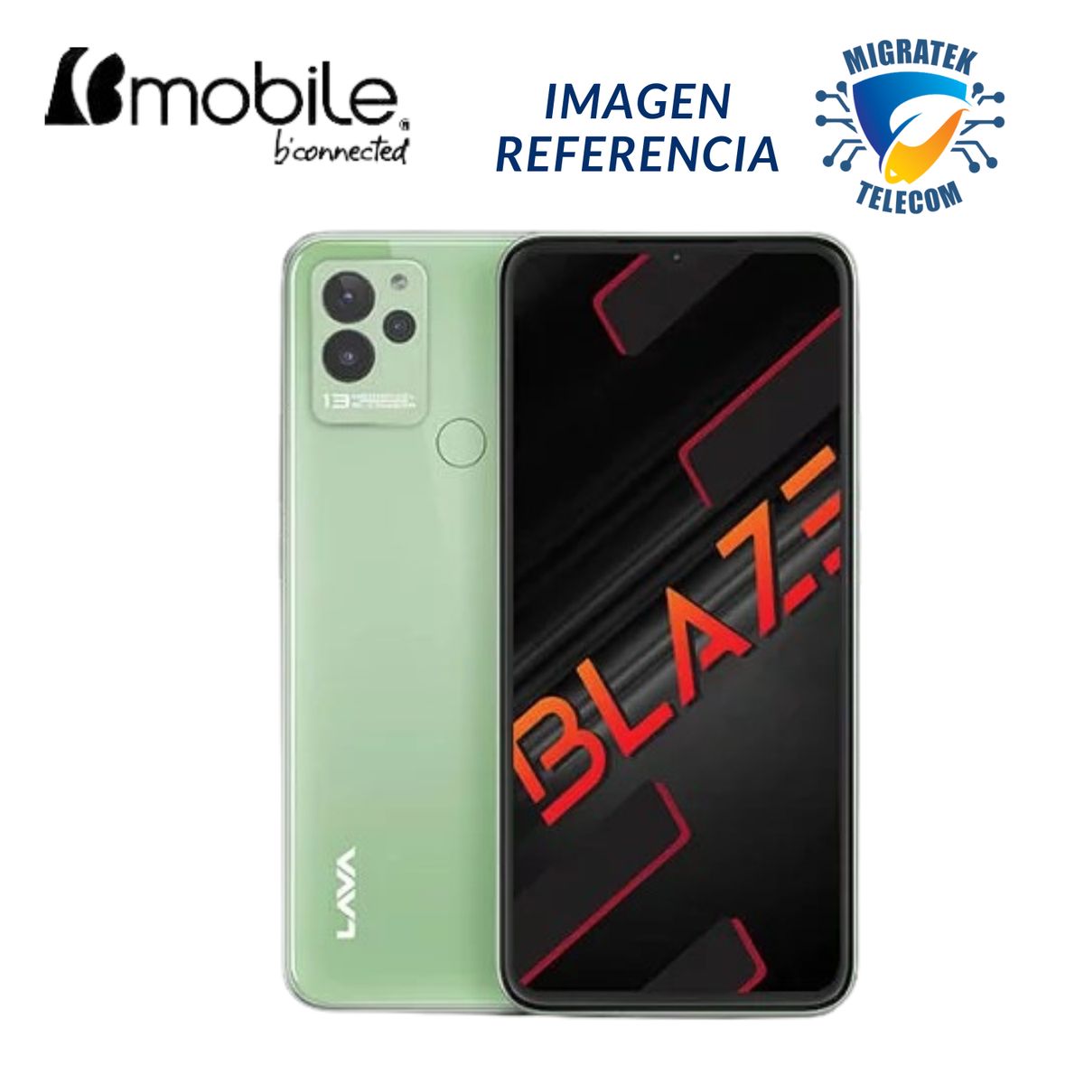 LAVA - SMARTPHONE LAVA BLAZE 4G 6.5' 64+4GB 13+2+2 / 8MPX  DUAL SIM - VERDE