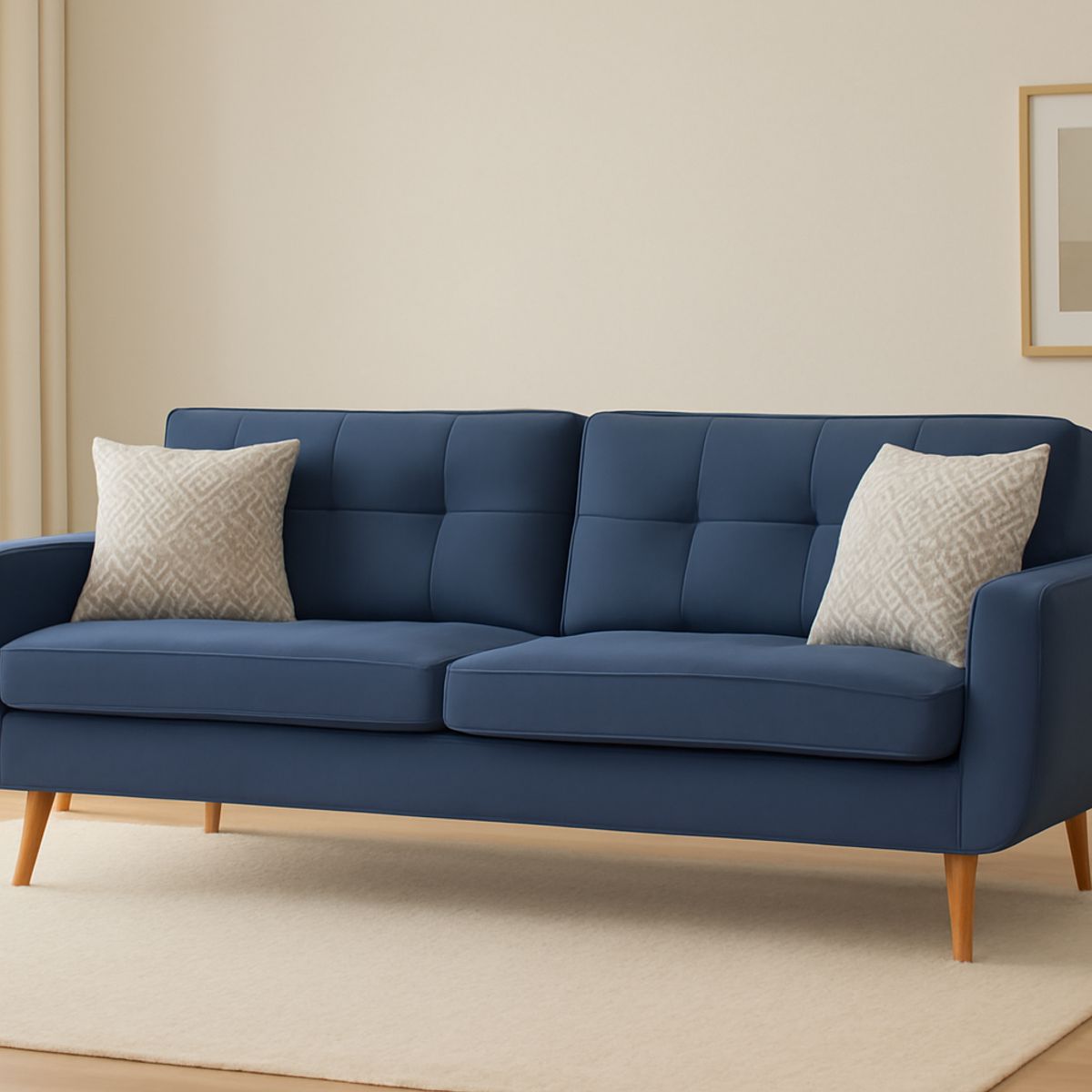 GENERICO - Sofa 3 Cuerpos Berlin - Azul Claro