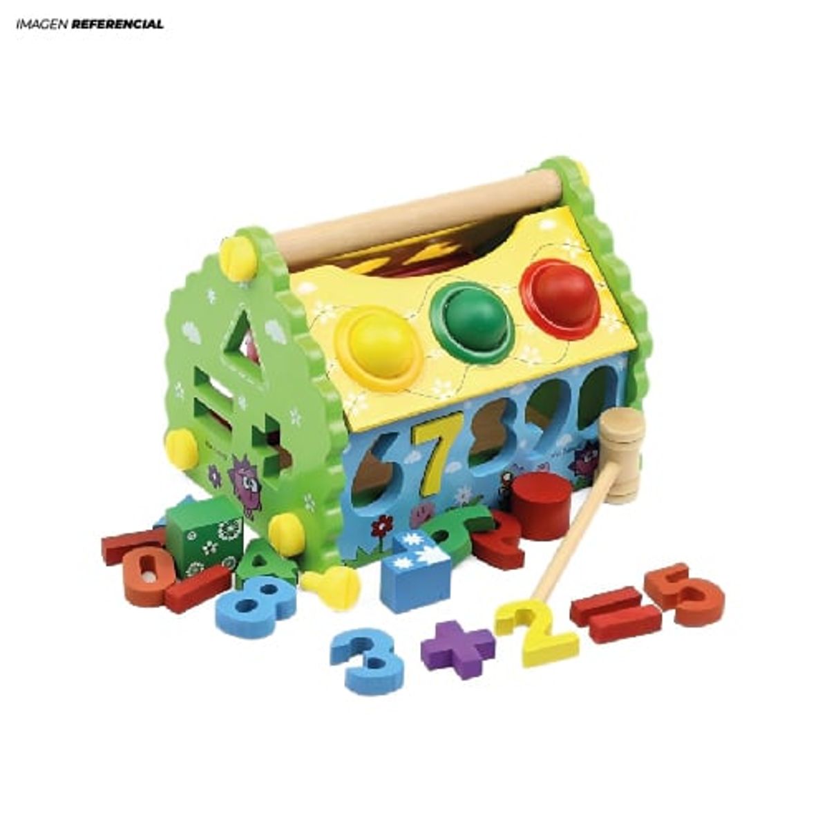 GENERICO - JUGUETE ARMABLE CASITA PARA ENCAJE DE MADERA