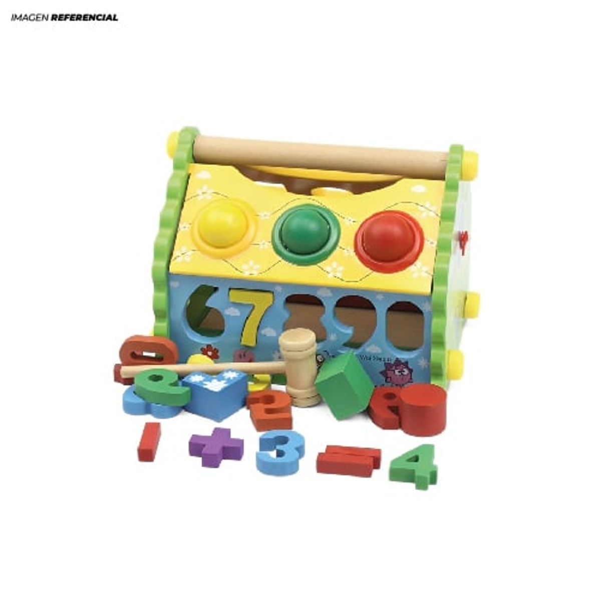 GENERICO - JUGUETE ARMABLE CASITA PARA ENCAJE DE MADERA