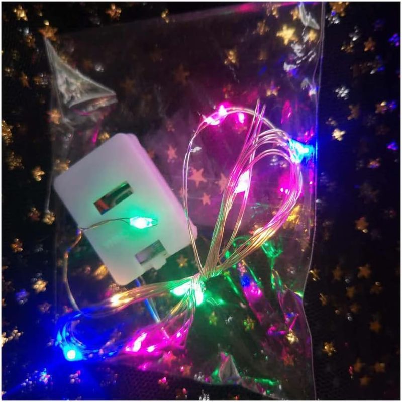 GENERICO - LUCES LED ALAMBRE 2 METROS SUMERGIBLE PILAS DECO
