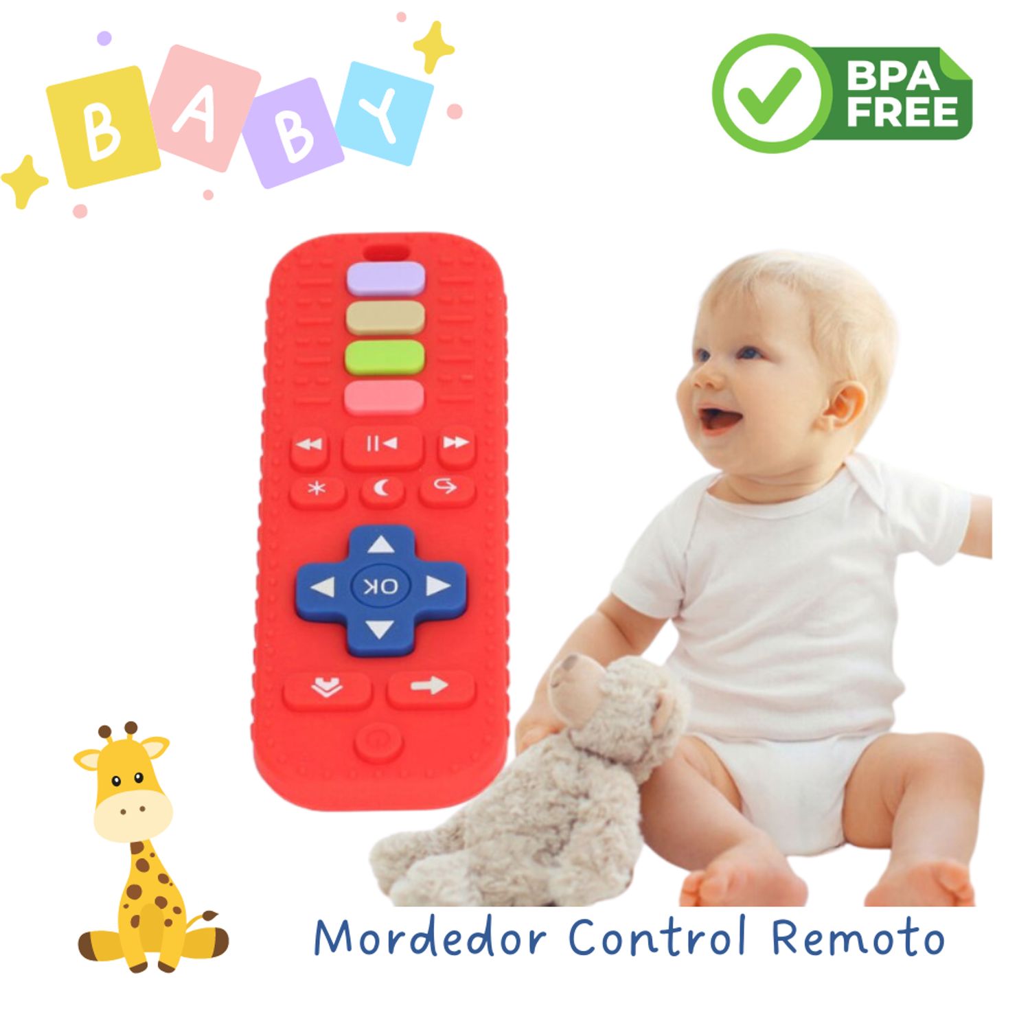 Modedor de Silicona Diseño Control Remoto para bebe GENERICO