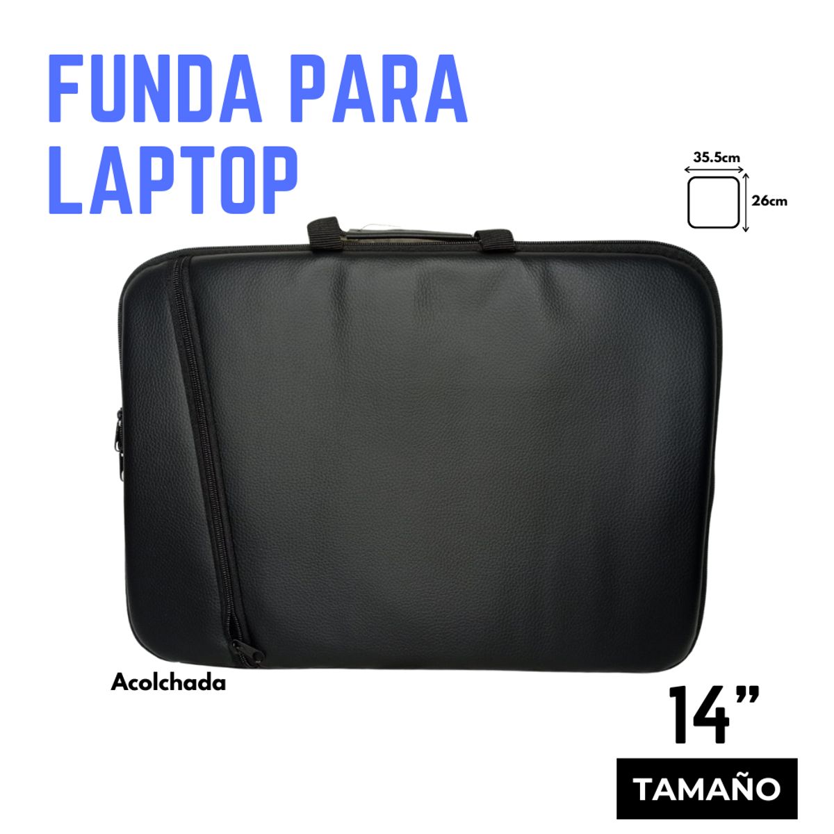 GENERICO - Funda Acolchada para Laptop 14 pulgadas/Porta Laptop Acolchado Negro