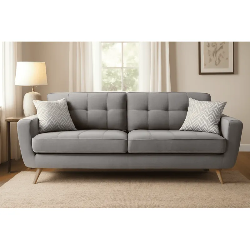 GENERICO - Sofa 3 Cuerpos Berlin - Gris Claro