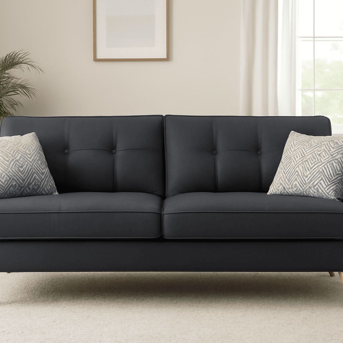 GENERICO - Sofa 3 Cuerpos Berlin - Gris Oscuro