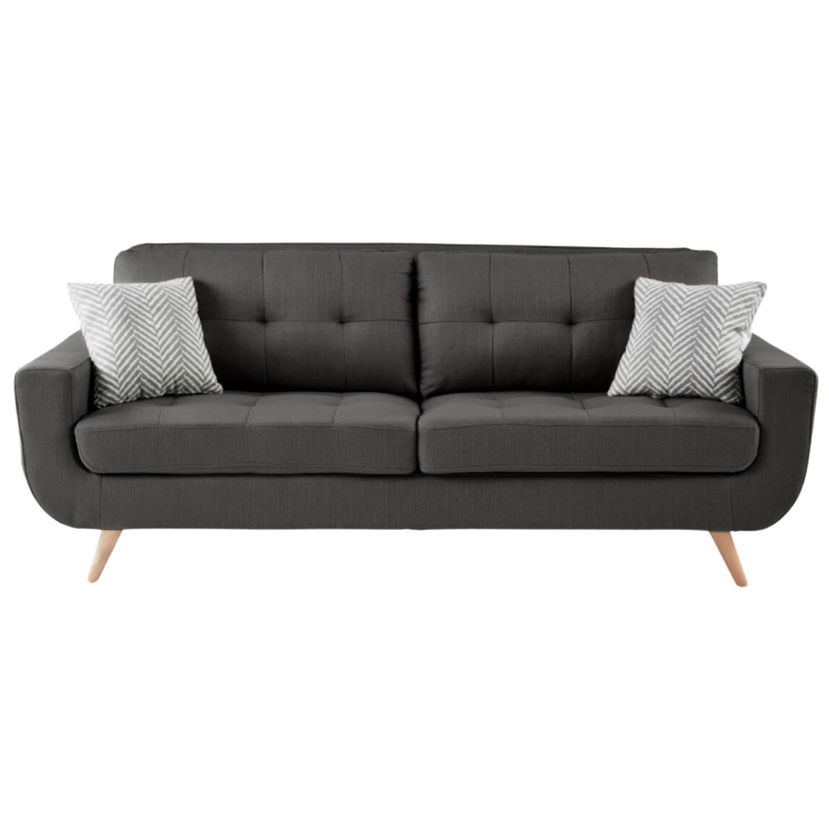 GENERICO - Sofa 3 Cuerpos Berlin - Gris Oscuro