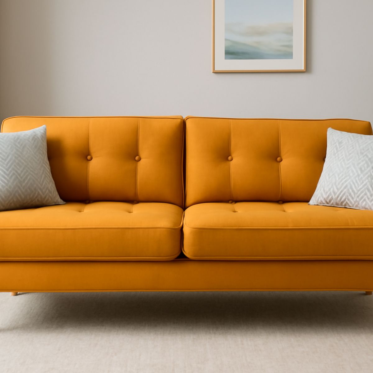 GENERICO - Sofa 3 Cuerpos Berlin - Mostaza