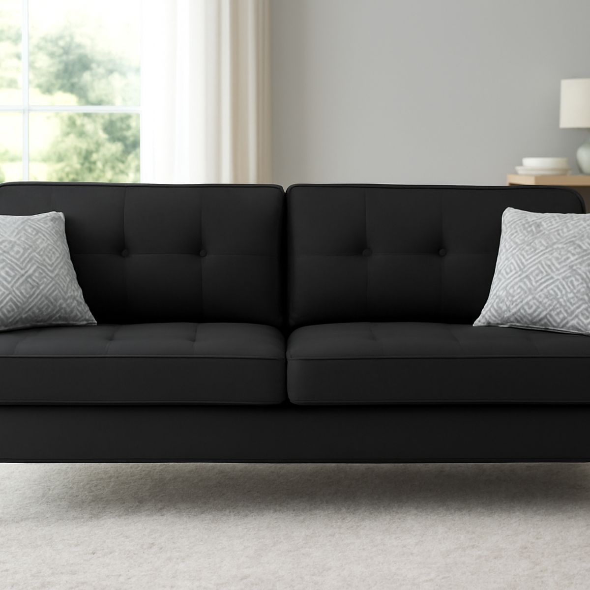 GENERICO - Sofa 3 Cuerpos Berlin - Negro