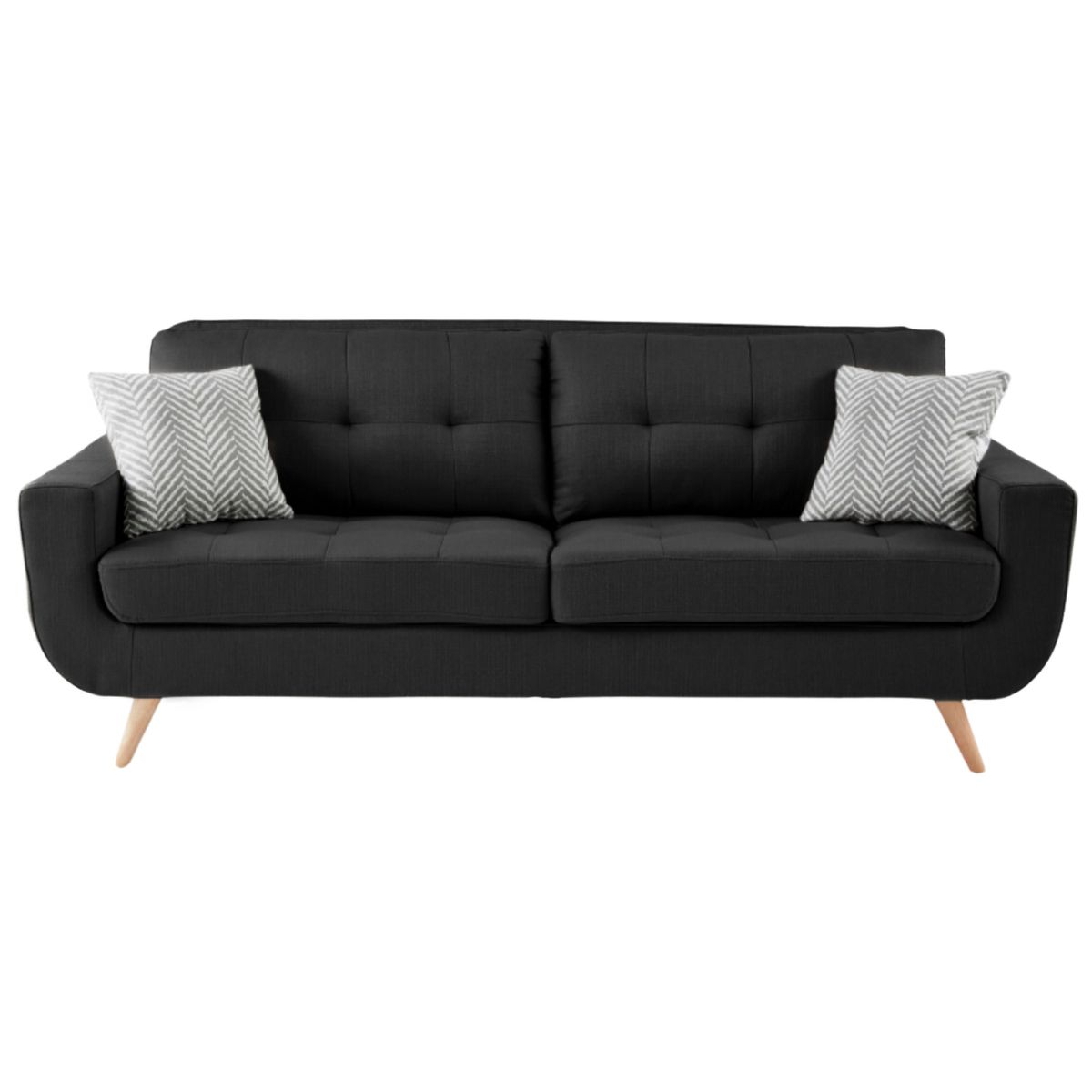 GENERICO - Sofa 3 Cuerpos Berlin - Negro