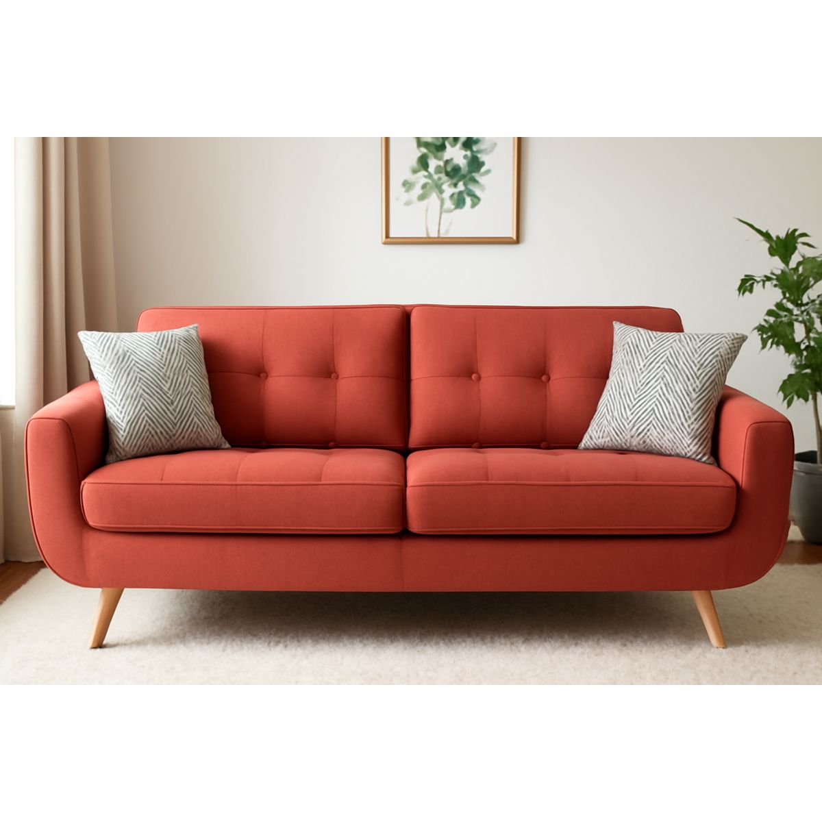 GENERICO - Sofa 3 Cuerpos Berlin - Rojo