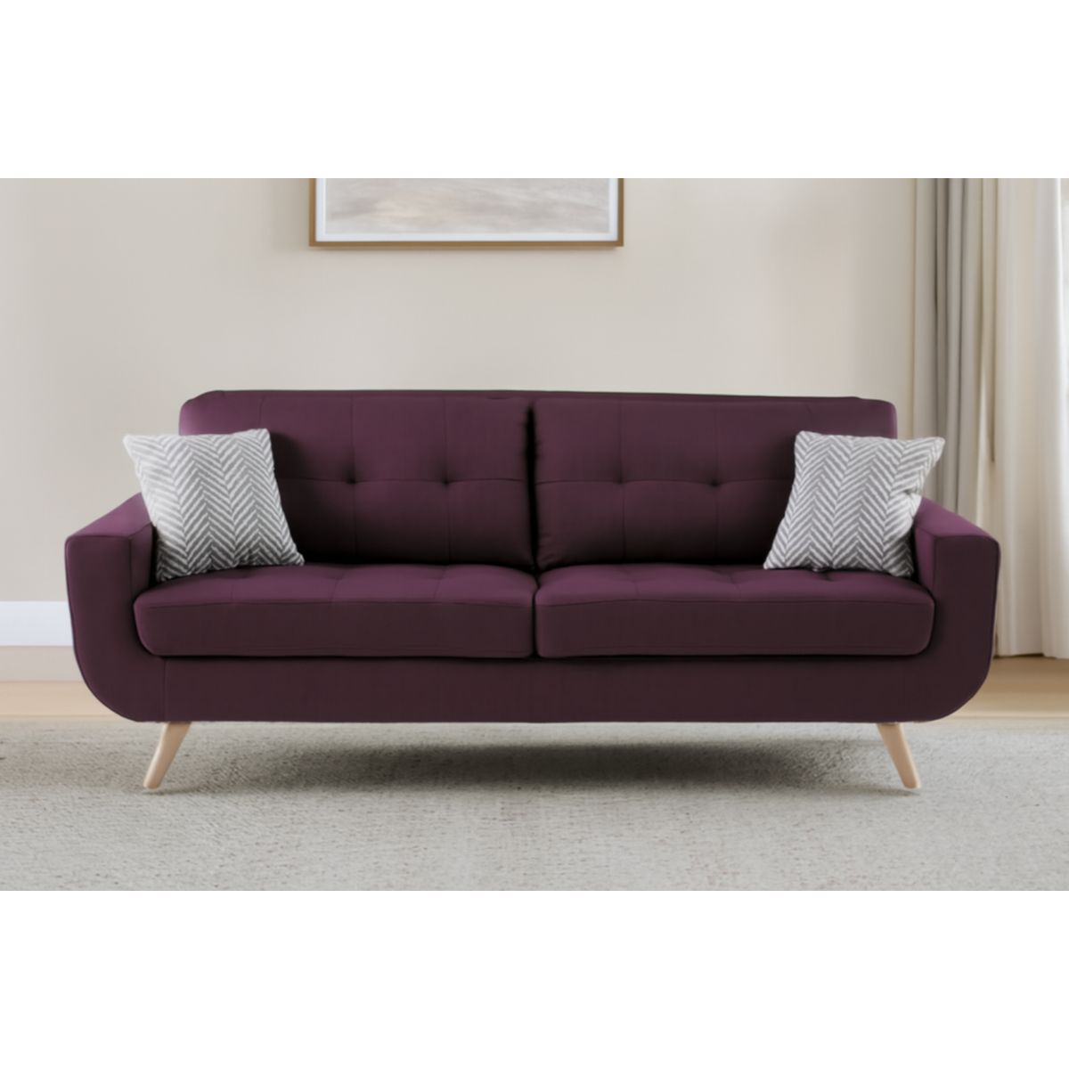 GENERICO - Sofa 3 Cuerpos Berlin - Vino