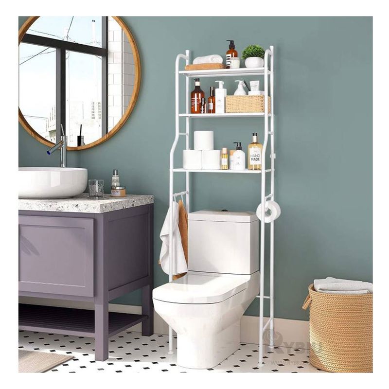 RYBIU IMPORT - Estante para Ordenar Baño Cuadrado Blanco Y+Papel de Regalo
