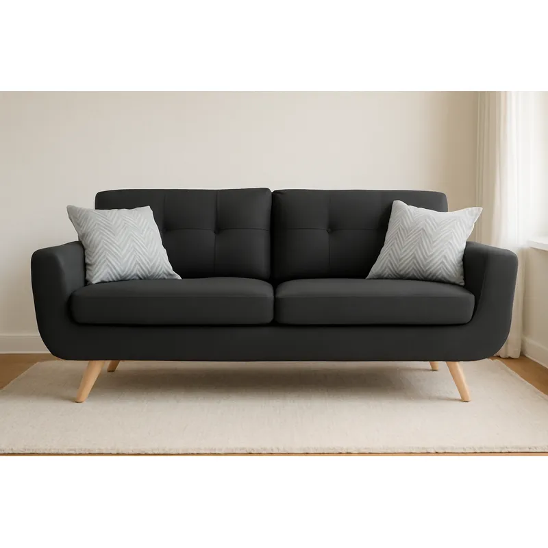 GENERICO - Sofa 2 Cuerpos Berlin - Gris Oscuro