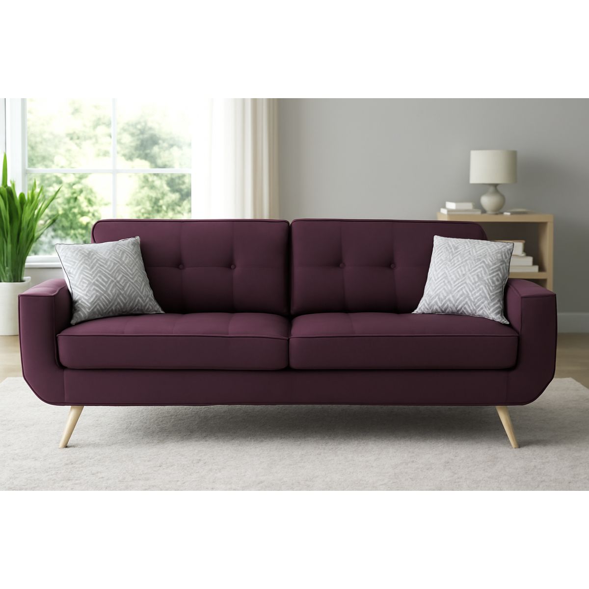 GENERICO - Sofa 2 Cuerpos Berlin - Vino