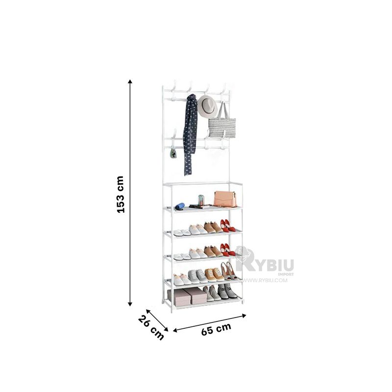 RYBIU IMPORT - Estante de Zapatos en Tono Blanco Y+Post-it Adhesivos