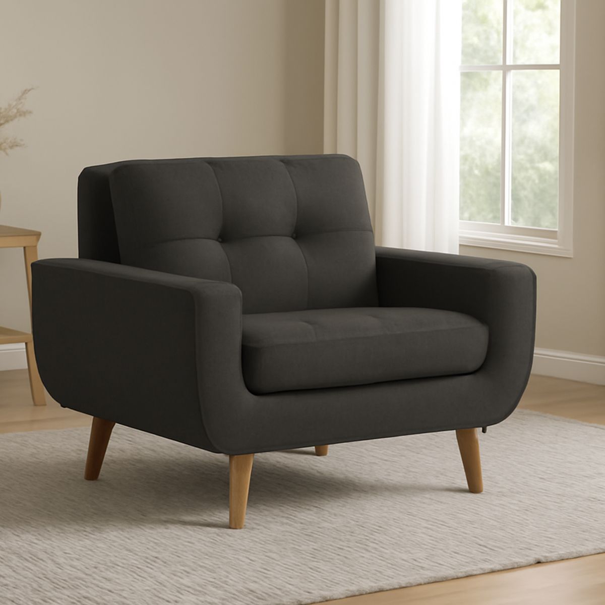 GENERICO - Sofa 1 Cuerpo Berlin - Gris Oscuro