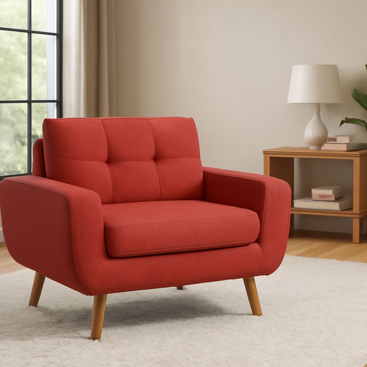 GENERICO - Sofa 1 Cuerpo Berlin - Rojo