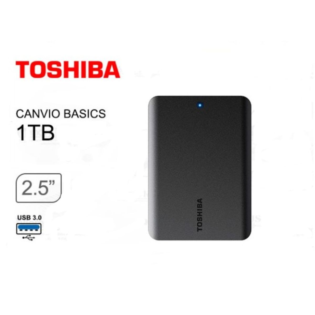 TOSHIBA - Disco Duro Externo Toshiba Canvio Basics 1 TB-Negro