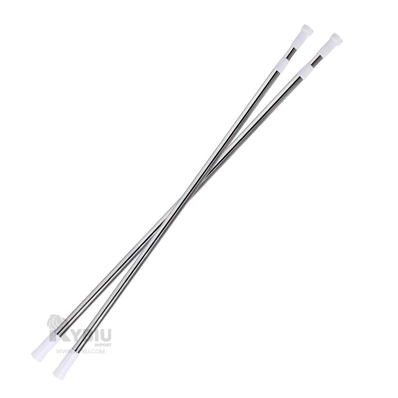 RYBIU IMPORT - Barra de Cortina 70cm a 120m Plomo Y+Banderitas Adhesivas