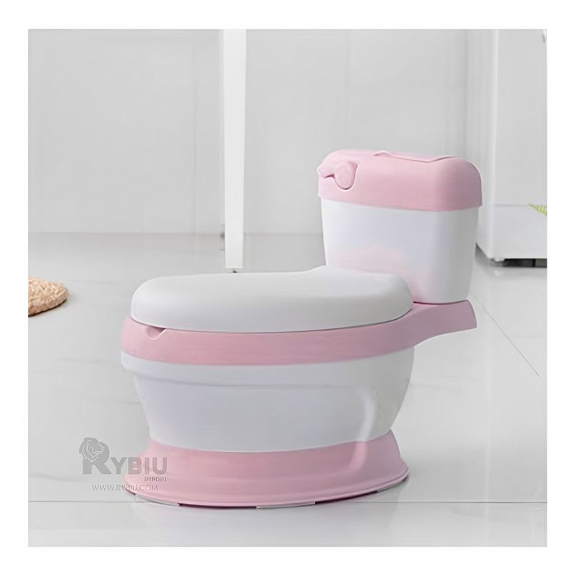 RYBIU IMPORT - Inodoro con Buena Calidad en Tono Rosado Y+Papel de Regalo