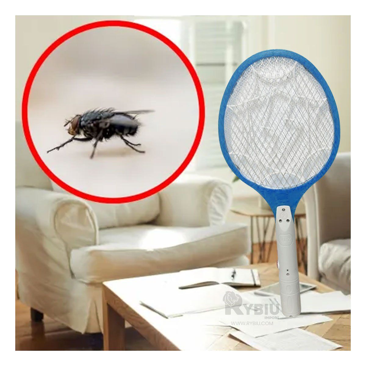 RYBIU IMPORT - Mosquitero para Insectos Voladores en Azul Y+Gift MiniAgenda