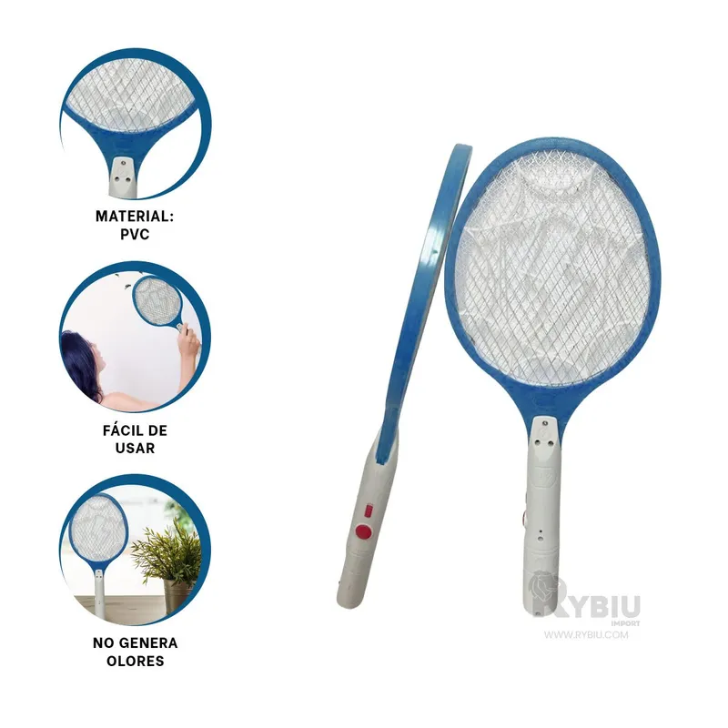 RYBIU IMPORT - Mosquitero Anti Moscas Electrico de Azul Y+Regalo Agendita