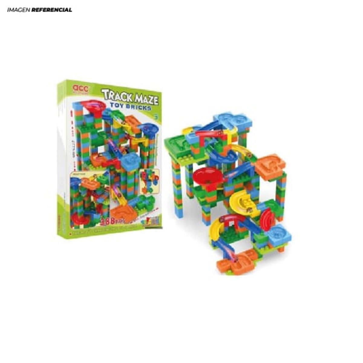 GENERICO - Juego Didáctico Pista de Canicas con 388 Piezas