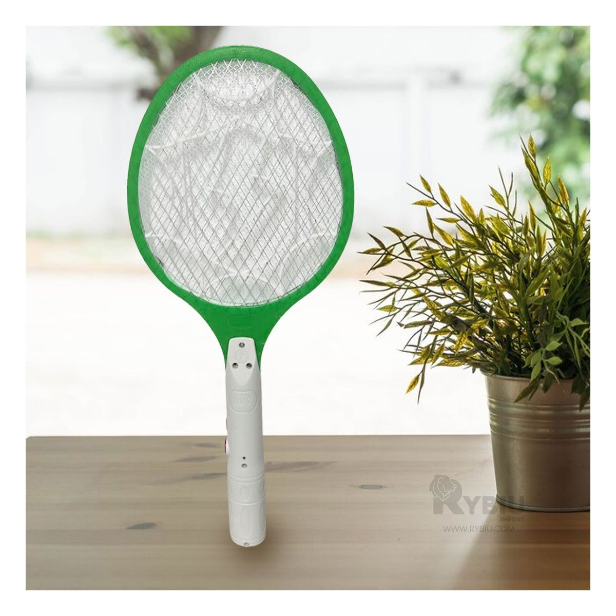 RYBIU IMPORT - Raqueta de Insectos en Tono Verde Y+Regalo Agendita