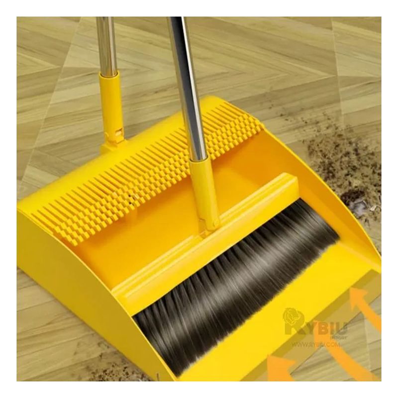 RYBIU IMPORT - Escoba Multifuncional para Hogar Amarillo Y+Regalo Stickers