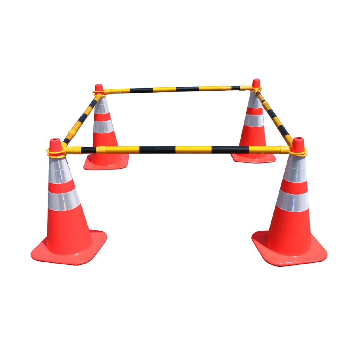 GENERICO - BARRETA DE RESTRICCION PARA CONO DE SEGURIDAD 150CM CON EXTENCION 215CM X2UND