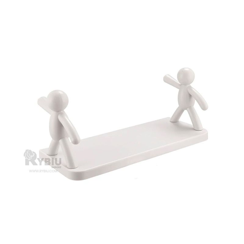 RYBIU IMPORT - Estante Plastico Resistente de Color Blanco Y+Gift Stickers