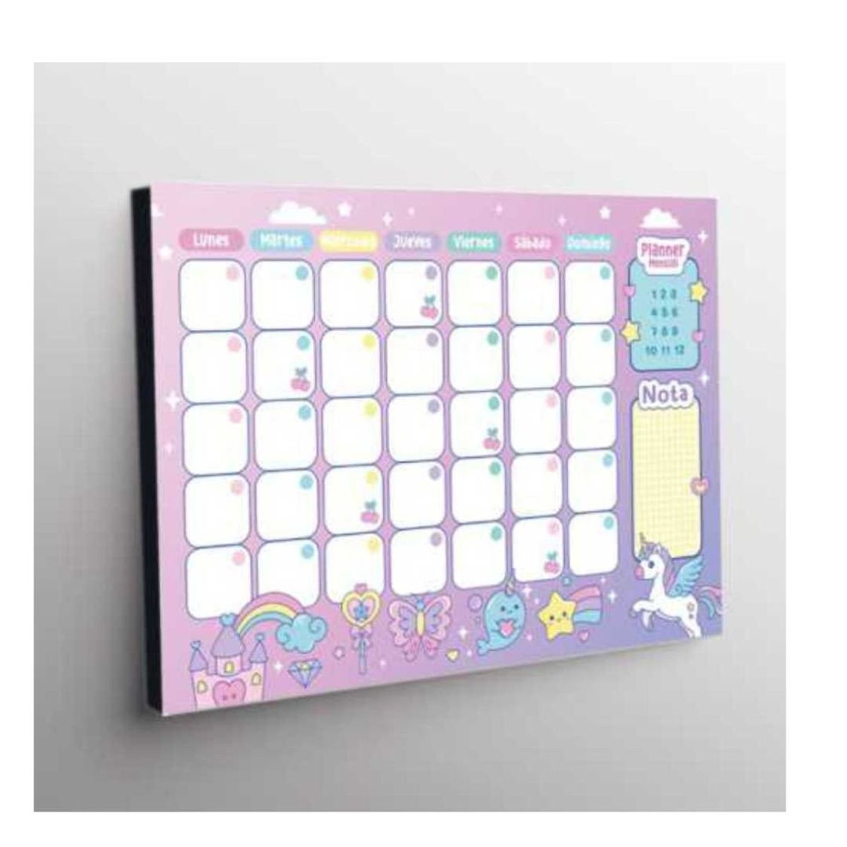 GENERICO - CUADRO PLANIFICADOR PIZARRA - 50x70cm - PONNY