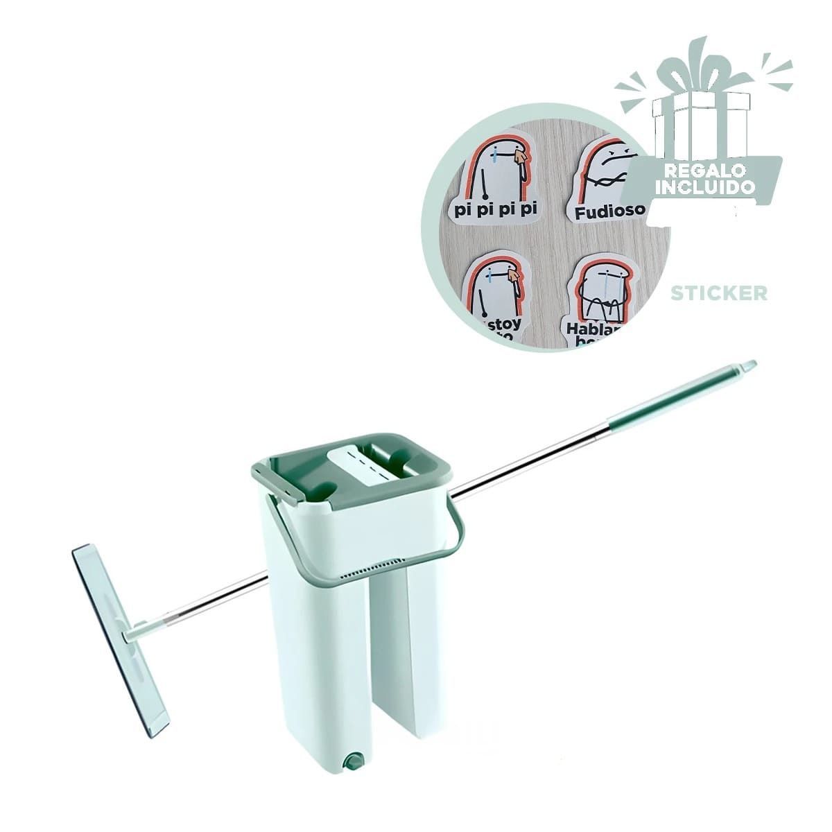 RYBIU IMPORT - Trapeador Novedoso y Eficiente en Verde Y+Regalo Stickers