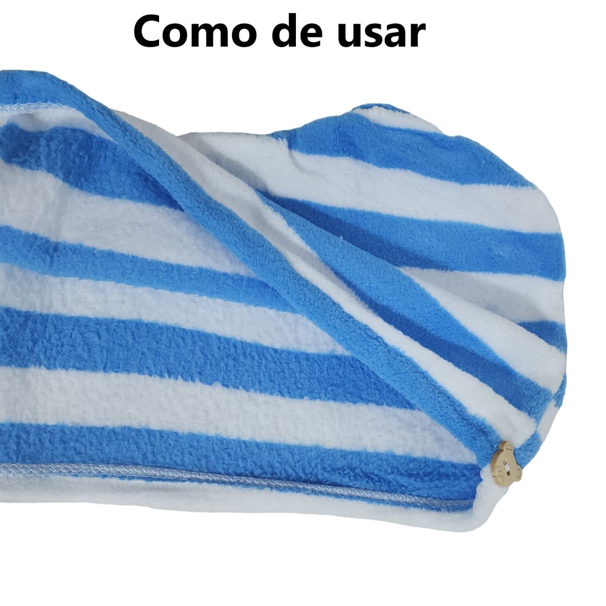 GENERICO - Pack x 2 Toallas microfibra absorbente para cabello AZUL