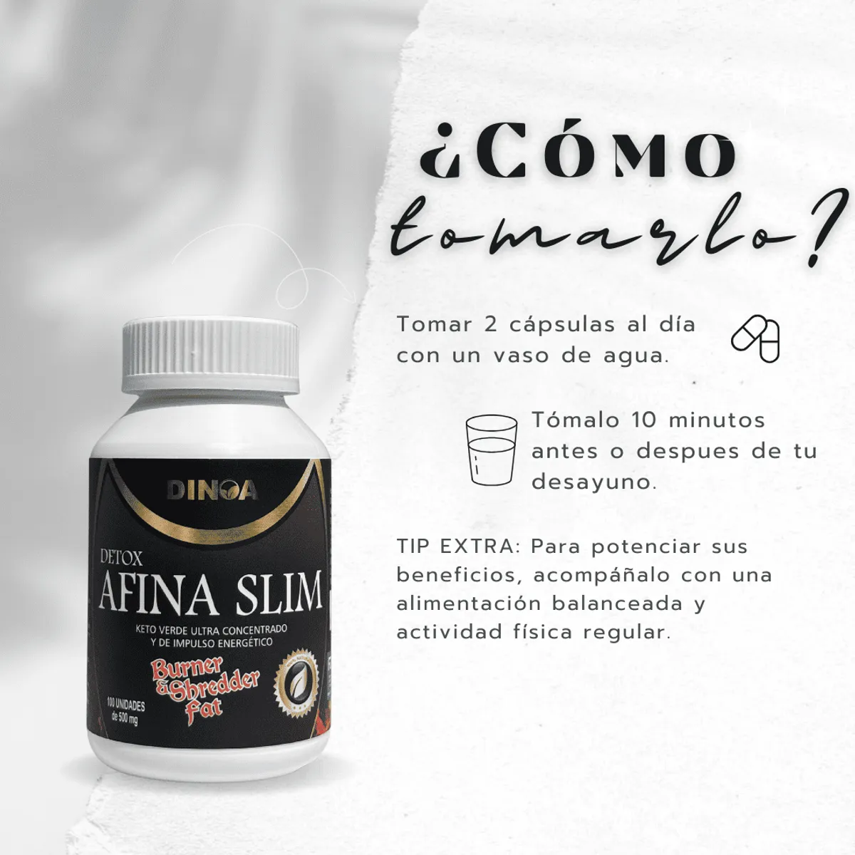 DINOA - Afina Slim x 100 Cápsulas Dinoa- Control de peso