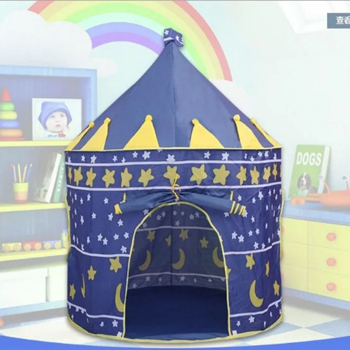 GENERICO - CASTILLO ARMABLE POLIESTER - Azul