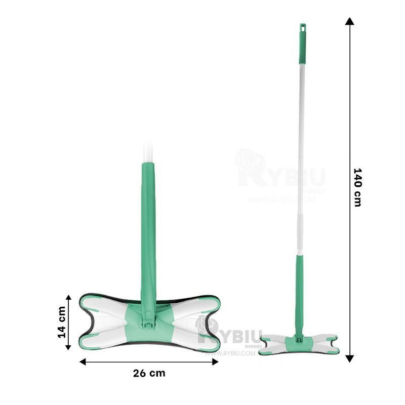 RYBIU IMPORT - Mopa Facil Uso en Verde Y+Regalo Ligas para Peinar