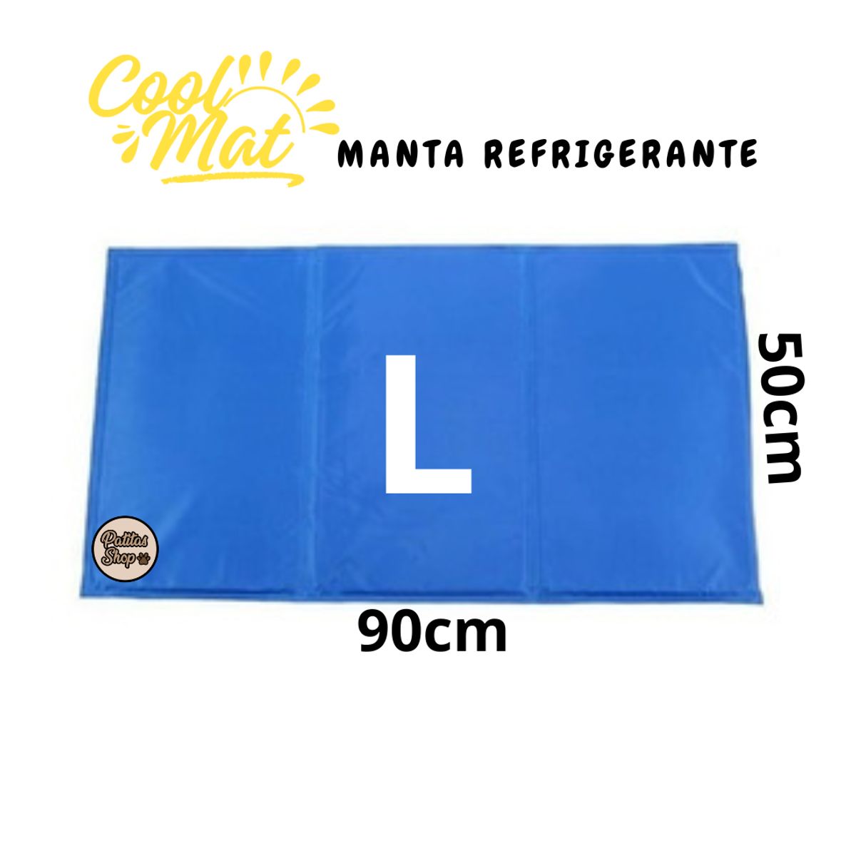 GENERICO - Manta Refrigerante para Mascotas TALLA L Diseño Reflejo Agua