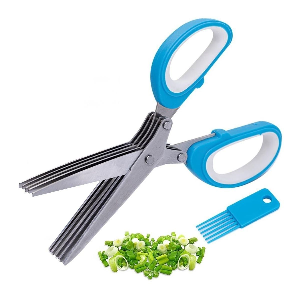 HOGARMAS - Tijera Corta Verduras de 5 Cuchillas