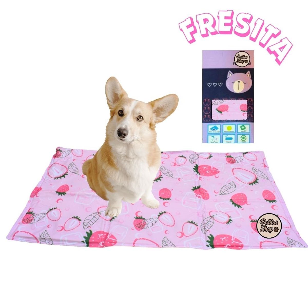 GENERICO - Manta Refrigerante para Mascotas TALLA XXL Diseño Fresita