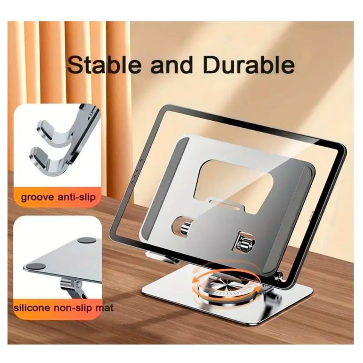 OEM - Soporte para tablet - movil giratorio y Portatil Base Aluminio