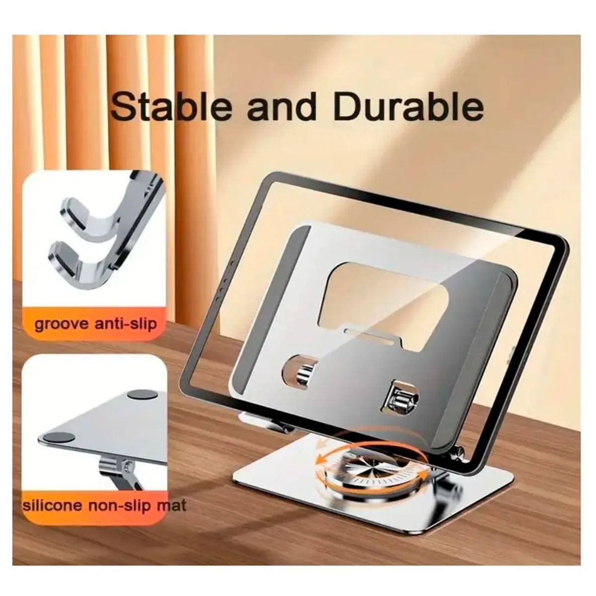 OEM - Soporte para tablet - movil giratorio y Portatil Base Aluminio