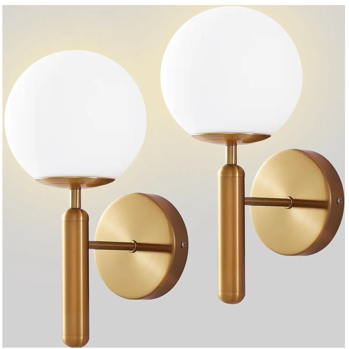 GENERICO - Pack Lámpara de pared diseño farol dorado