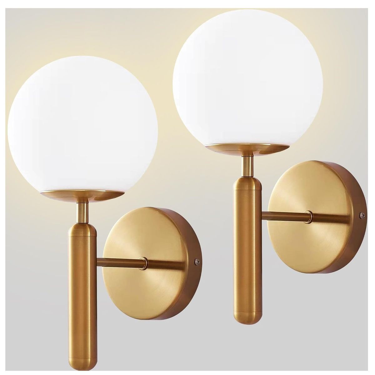 GENERICO - Pack Lámpara de pared diseño farol dorado